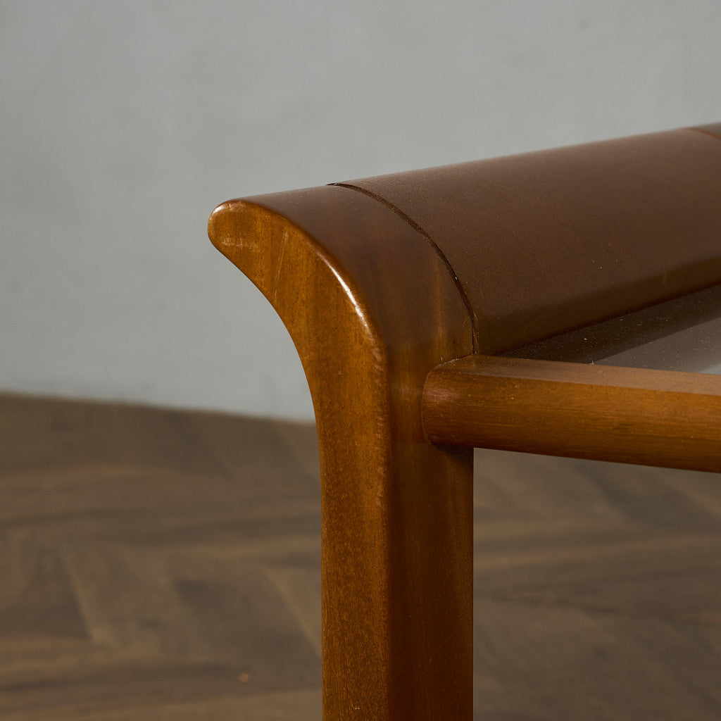 英国 ヴィンテージ スモーク ガラストップ コーヒーテーブル センターテーブル