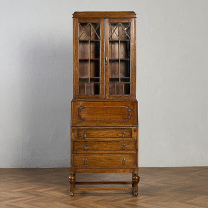 英国 クラシック ビューロー ブックケース デスク