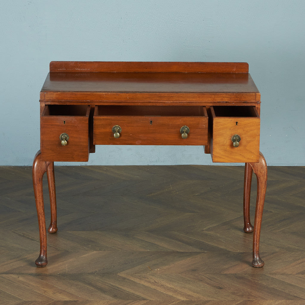 Antique British walnut double-sided desk #82058
