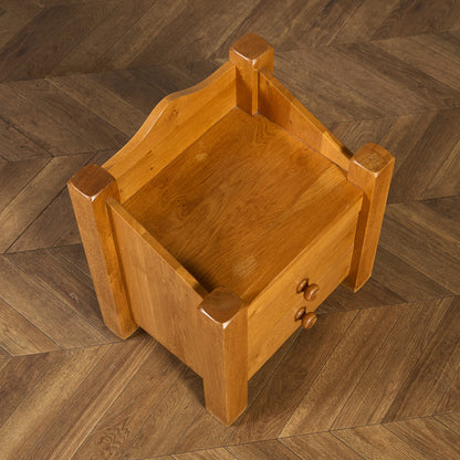 オランダ製 オーク 無垢材 サイドキャビネット