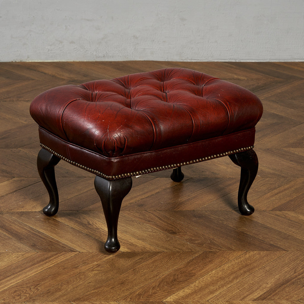 英国 クラシック チェスターフィールド スツール #83791