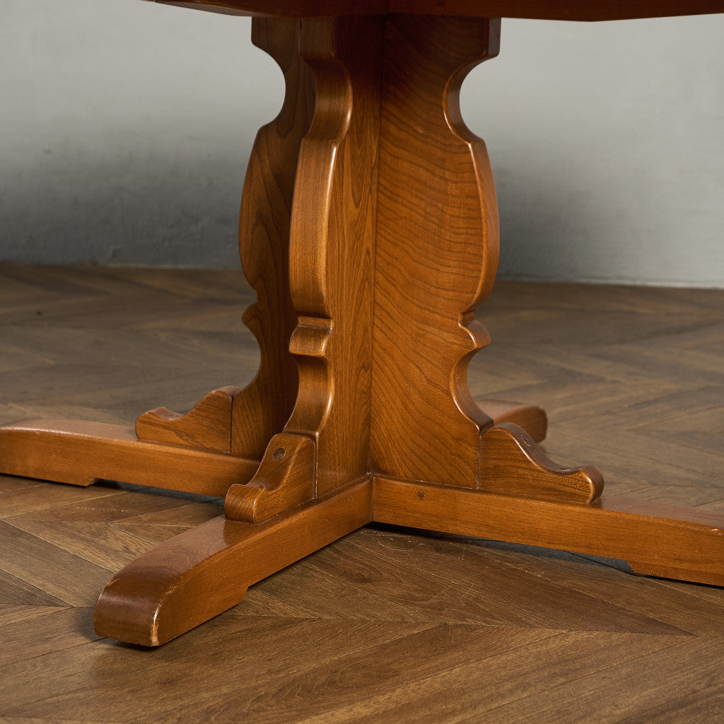 エクステンション ラウンドダイニングテーブル (2700)  ラウンドゴールドラベル