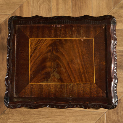 英国 クラシック ガラストップ ネストテーブル