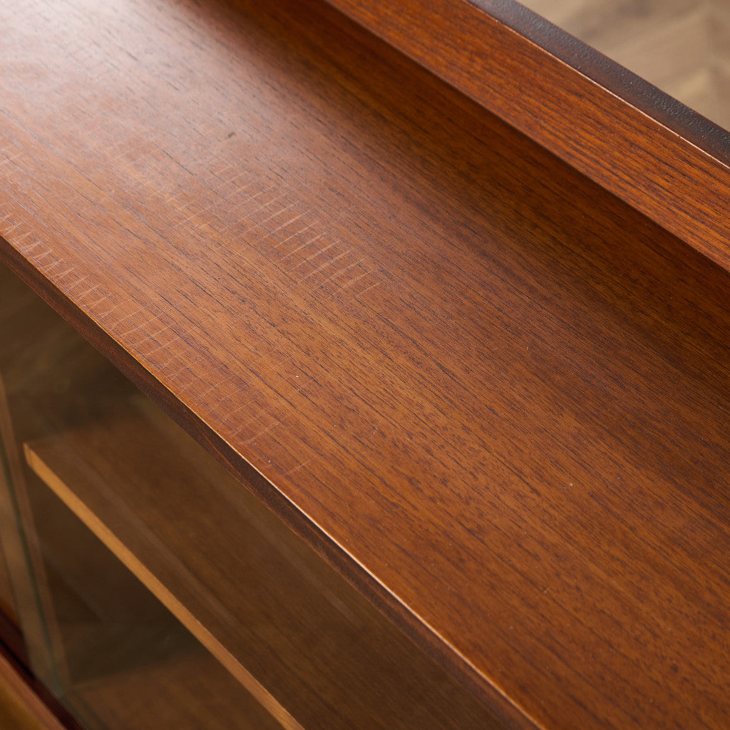 英国 ヴィンテージ ガラス キャビネット カスタム アイアン ヘアピンレッグ