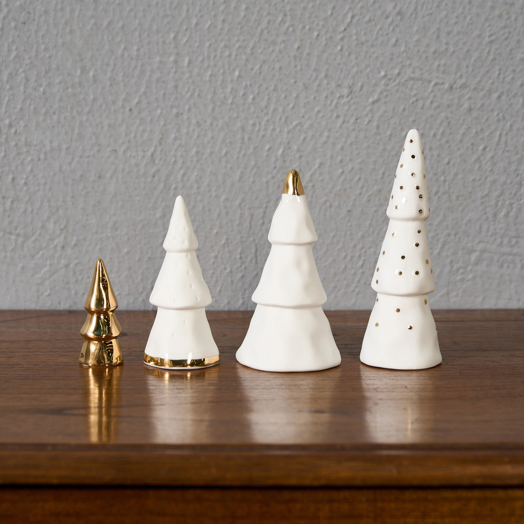 Winter forest Set of 4 / Gold