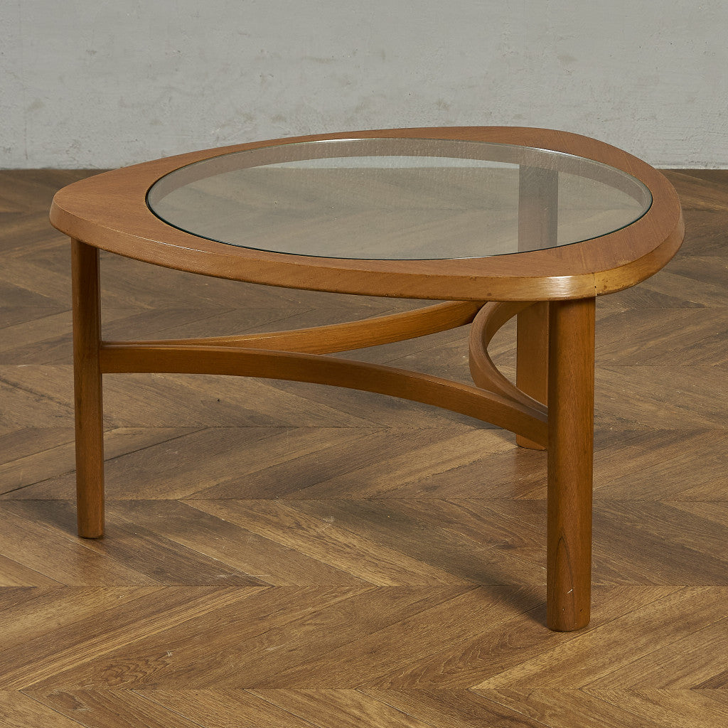 ヴィンテージ トライアングル ガラストップ テーブル