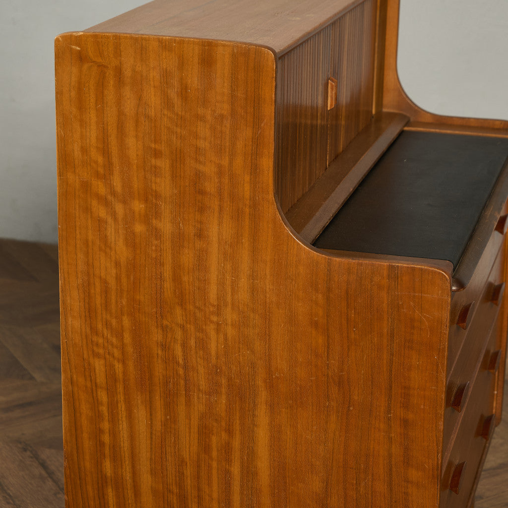 英国 ヴィンテージ 蛇腹扉 ライティングビューロー