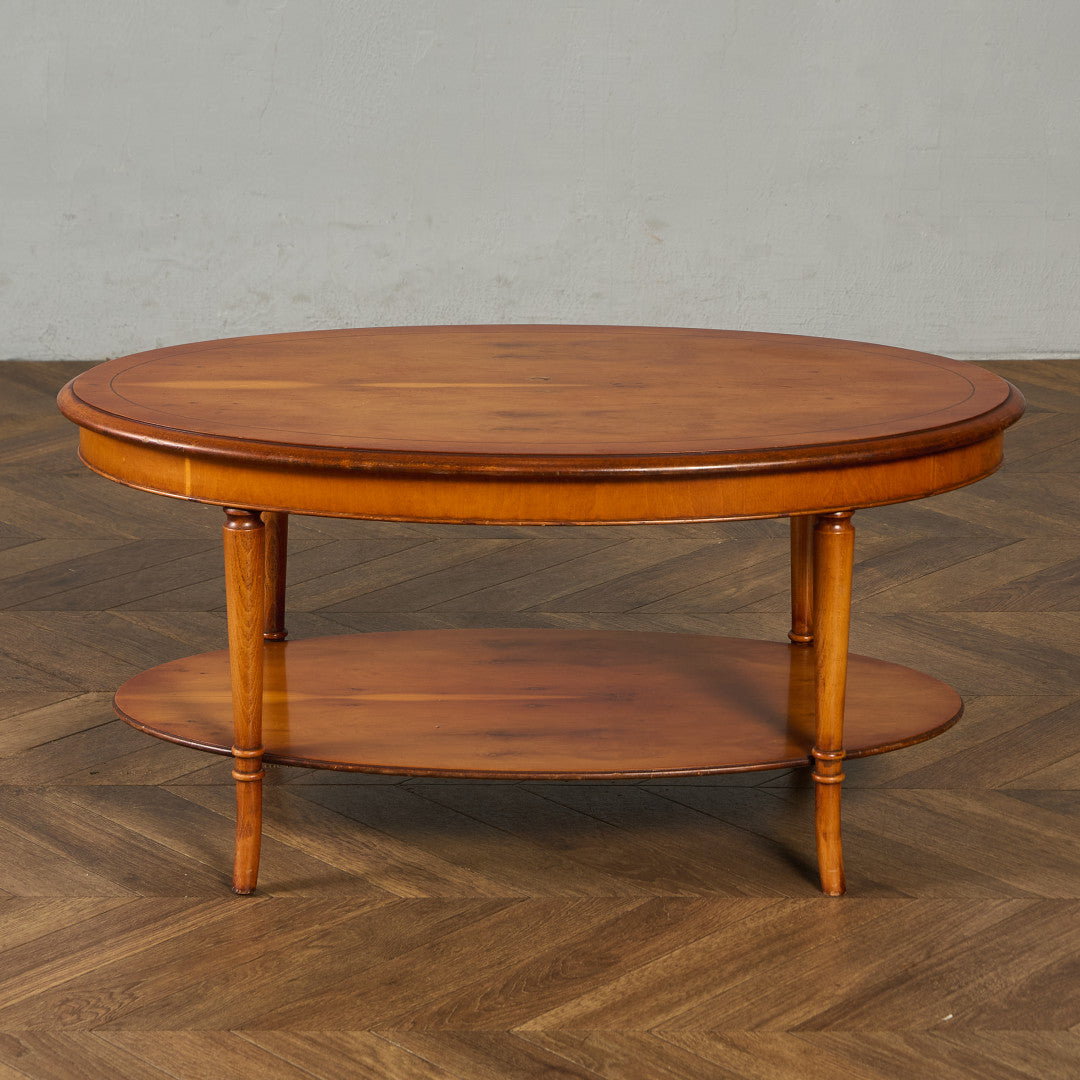 英国 クラシック オーバル センターテーブル コーヒーテーブル #90167