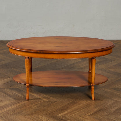英国 クラシック オーバル センターテーブル コーヒーテーブル #90167