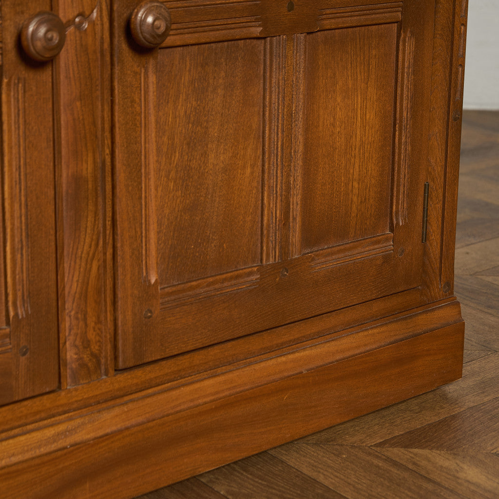 Old Colonial ヴィンテージ ブックケース カップボード ラウンドゴールドラベル