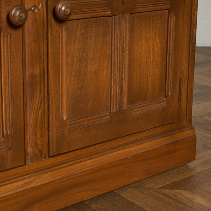 Old Colonial ヴィンテージ ブックケース カップボード ラウンドゴールドラベル