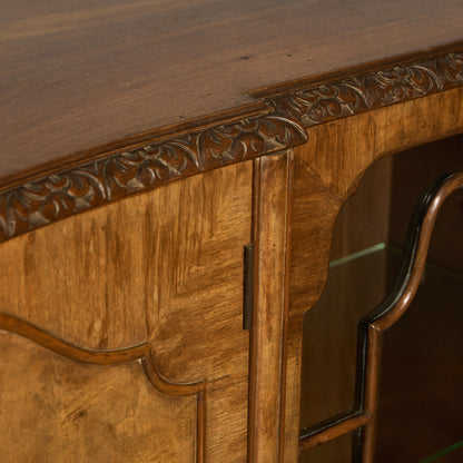 英国 クラシック ウォールナット ブックケース 食器棚