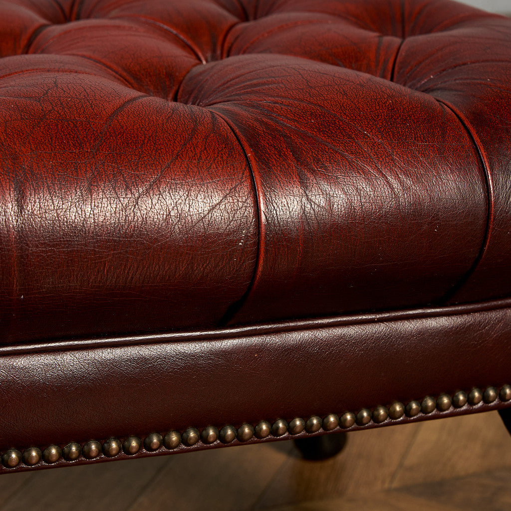 英国 クラシック チェスターフィールド スツール #83791