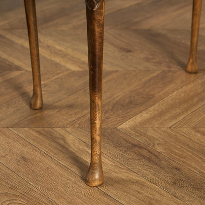 英国 クラシック ガラストップ ネストテーブル