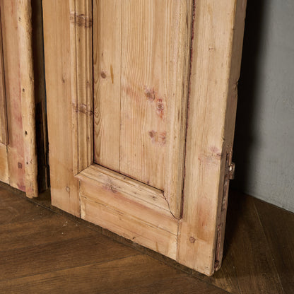 英国 アンティーク 両開き 鉄格子 ウッド ドア 2点セット