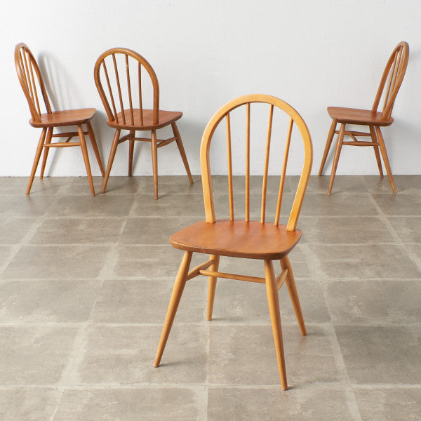 アーコール ERCOL ヴィンテージ フープバックチェア 4脚セット #41858 