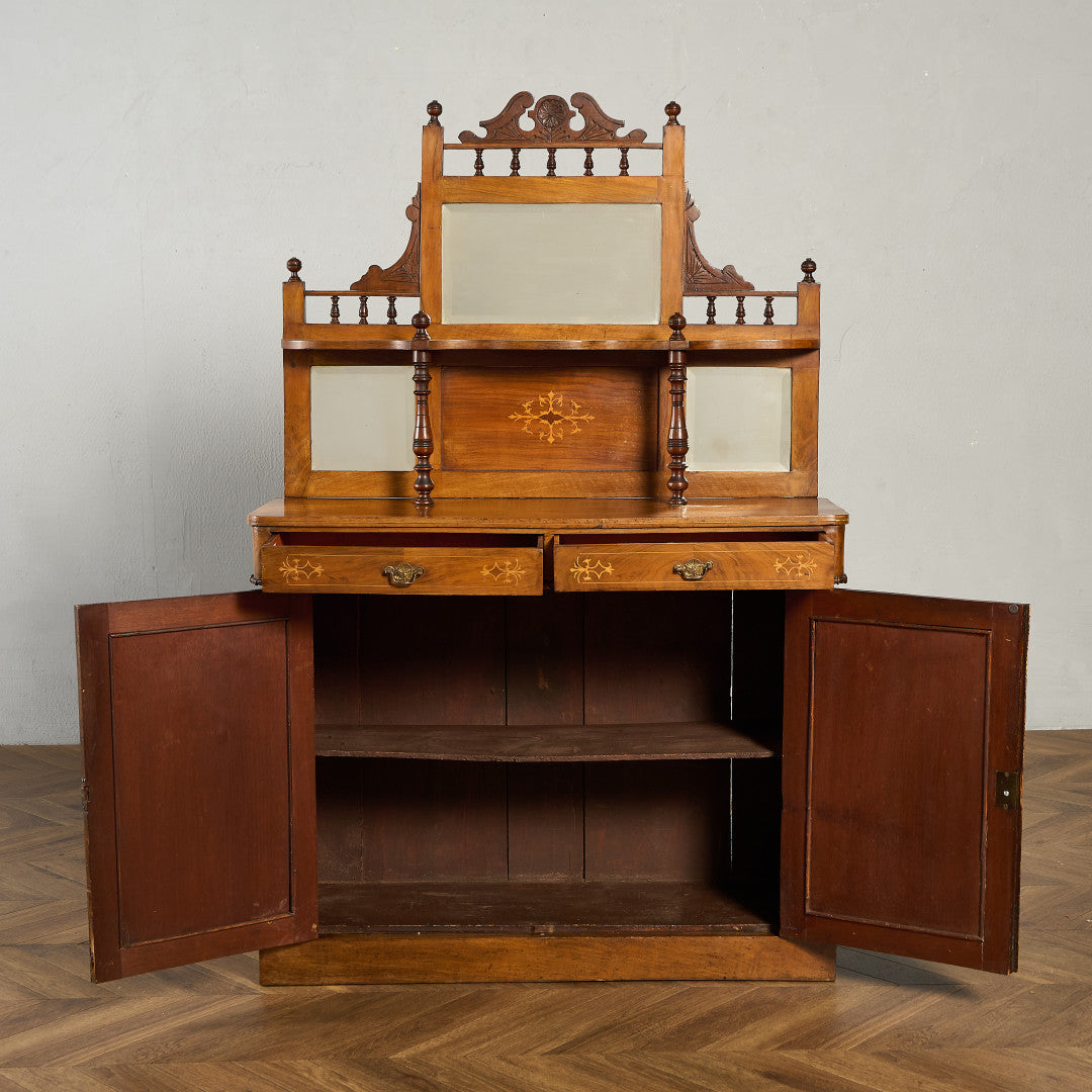 英国 アンティーク ミラーバック サイドボード シフォニア