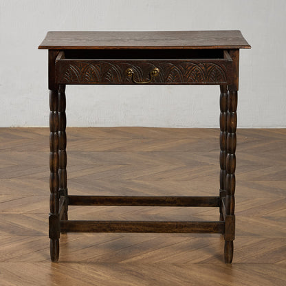 英国 クラシック オーク材 サイドテーブル