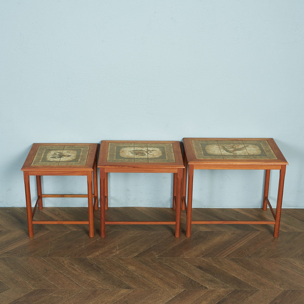 デンマーク製タイルトップ センターテーブル アンティーク timehype