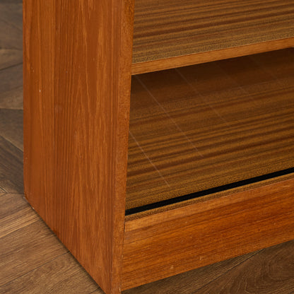 英国 ヴィンテージ ナロー ガラス ブックケース 食器棚