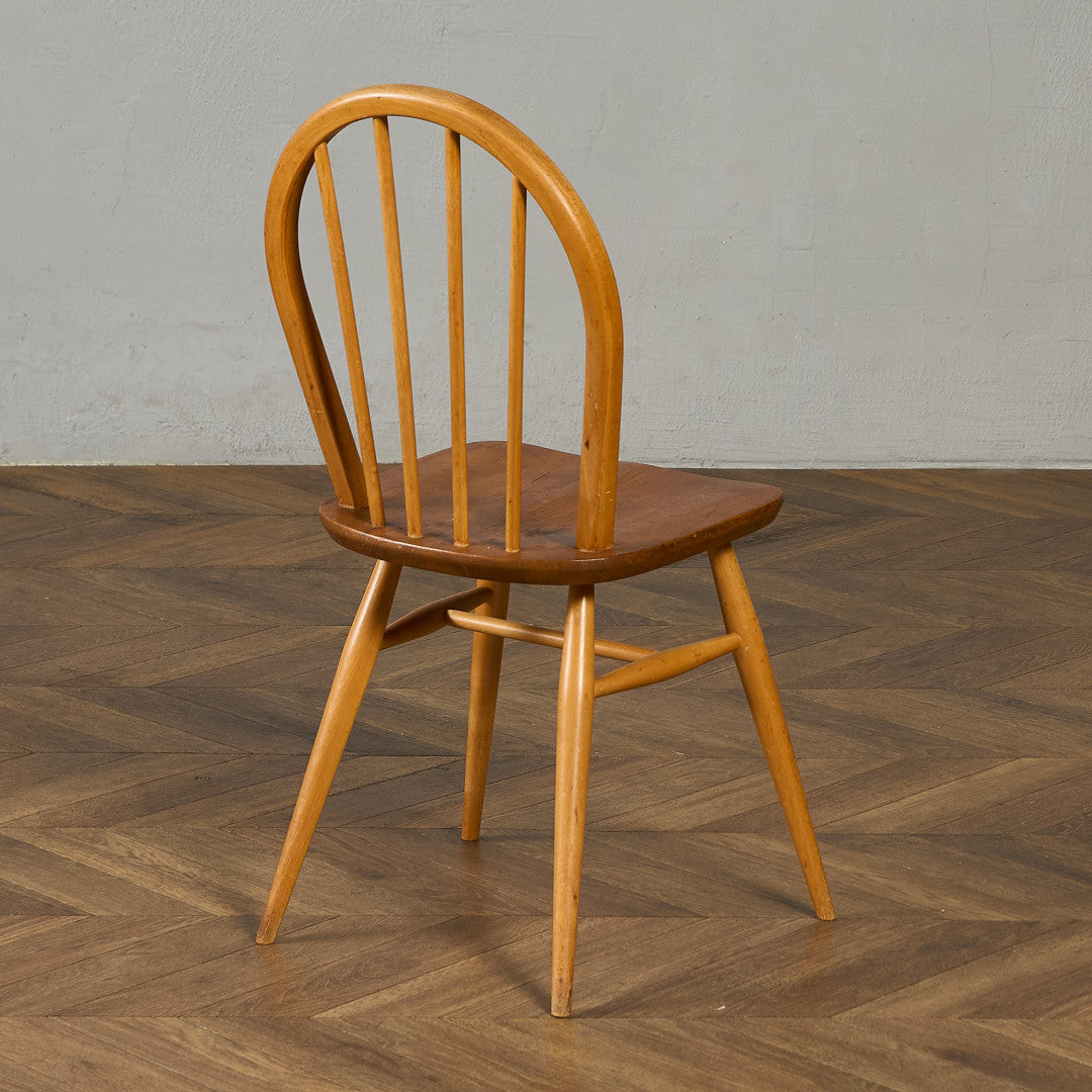 ヴィンテージ 4本 スポーク フープバックチェア ラウンドゴールドラベル