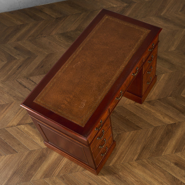 英国 クラシック 両袖 デスク