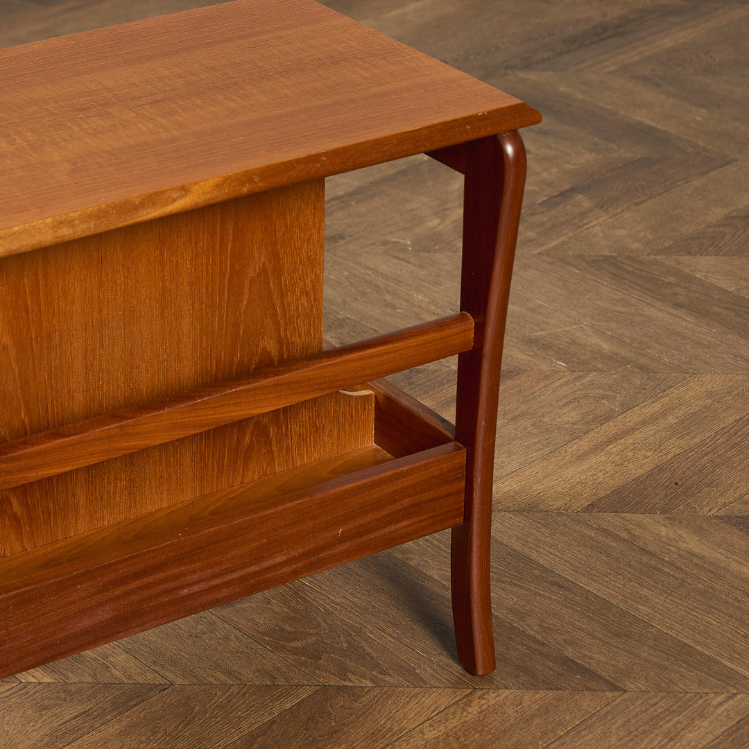 英国 ヴィンテージ マガジンラック サイドテーブル #91699