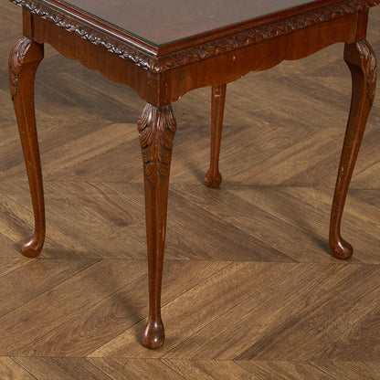 英国 クラシック ガラストップ ネストテーブル