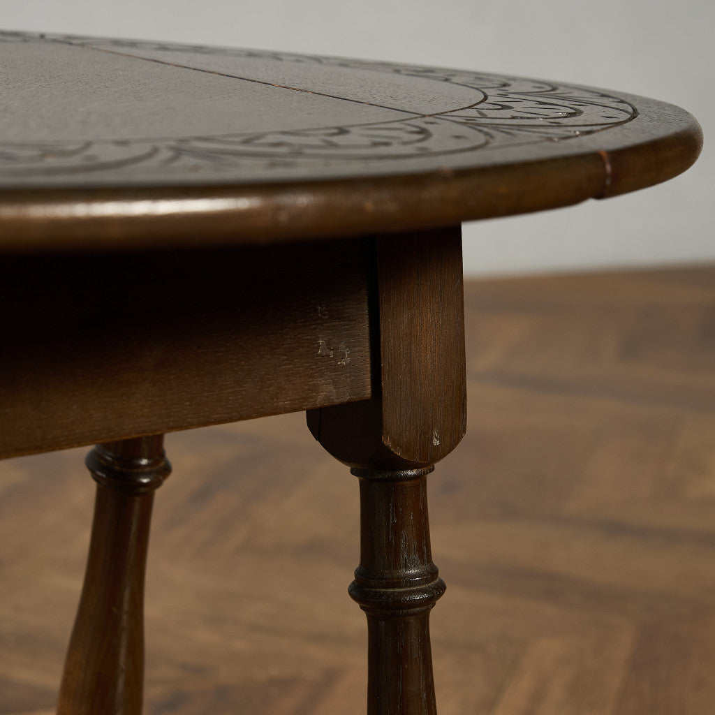 英国 クラシック ターントップ ドロップリーフ サイドテーブル