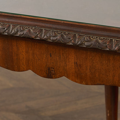 英国 クラシック ガラストップ ネストテーブル