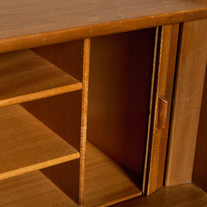 英国 ヴィンテージ 蛇腹扉 ライティングビューロー