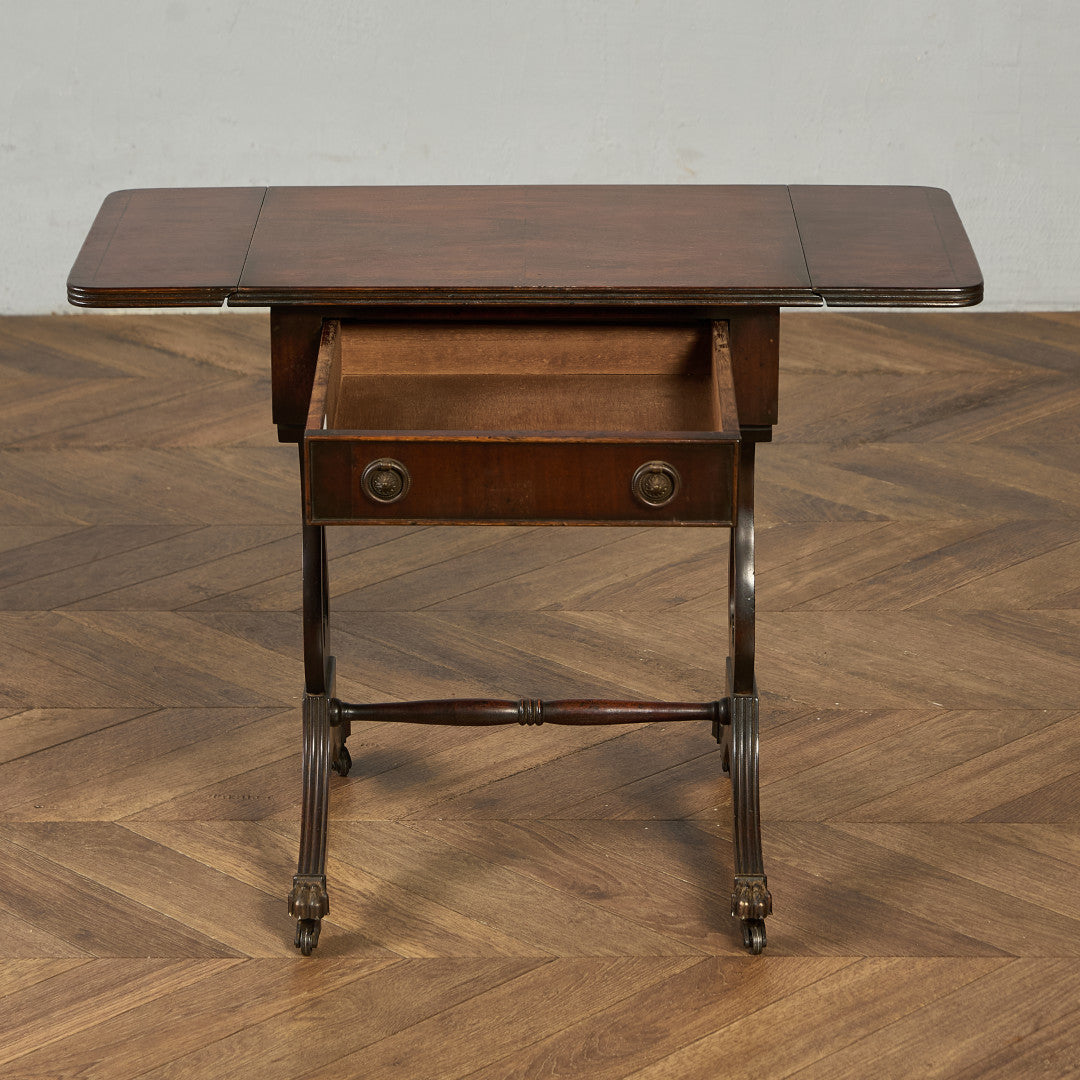 英国 クラシック ハープモチーフ バタフライ サイドテーブル