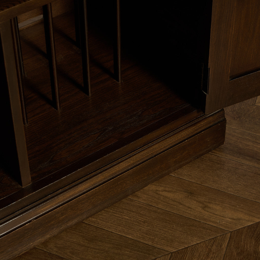 Old Colonial Mural レコード キャビネット  ラウンドゴールドラベル