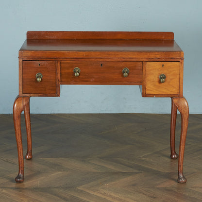 Antique British walnut double-sided desk #82058