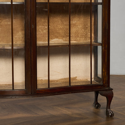 英国 クラシック ディスプレイ ガラス キャビネット
