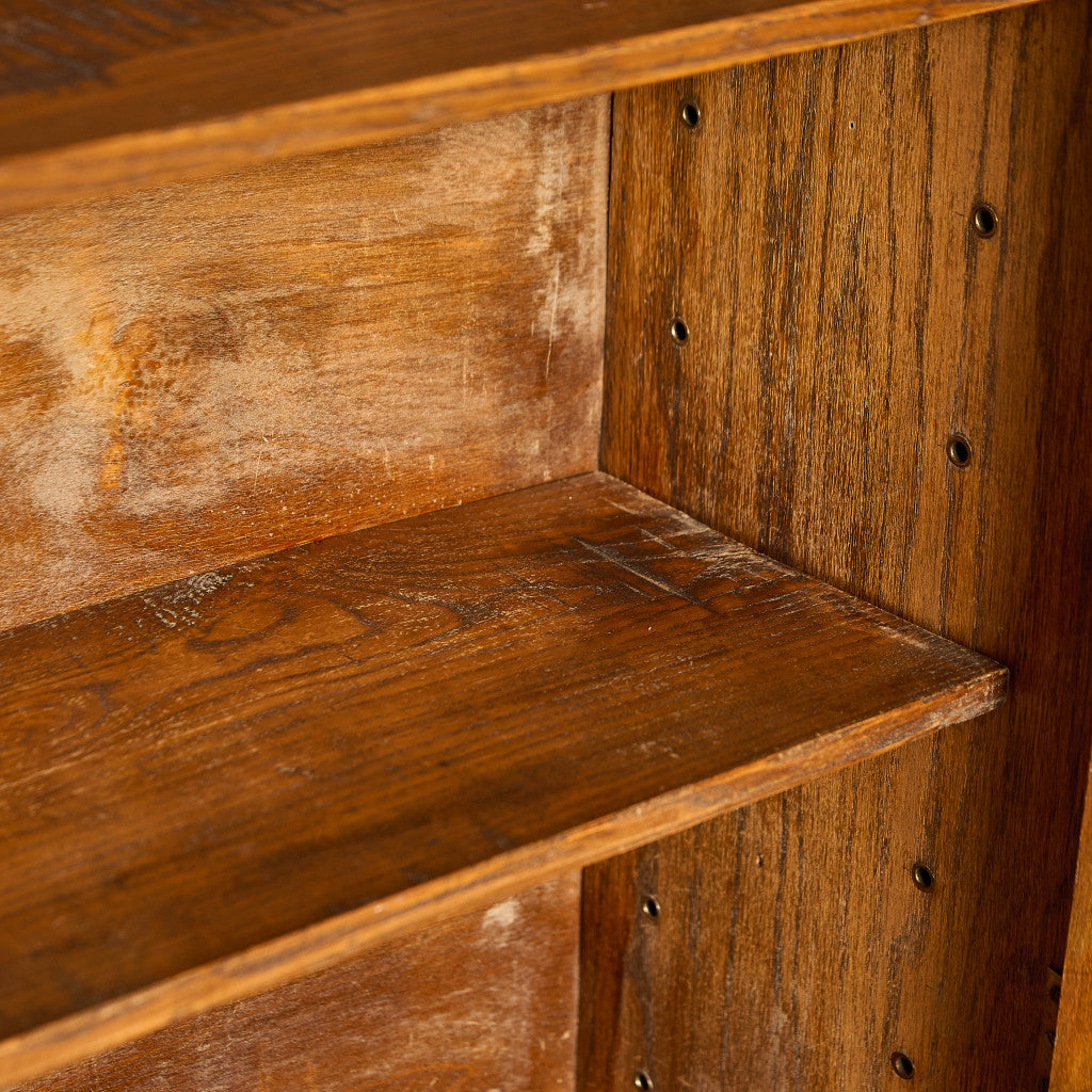 英国 クラシック オーク材 ブックケース 食器棚