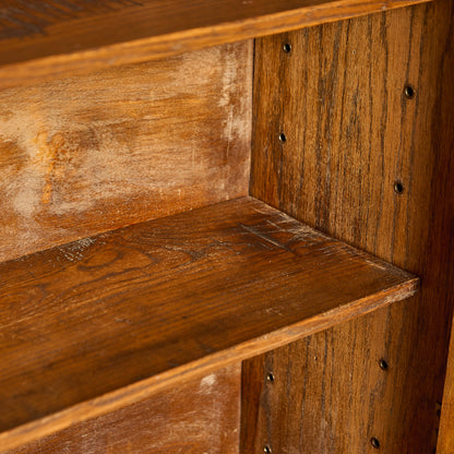 英国 クラシック オーク材 ブックケース 食器棚