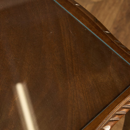 英国 クラシック ガラストップ ネストテーブル