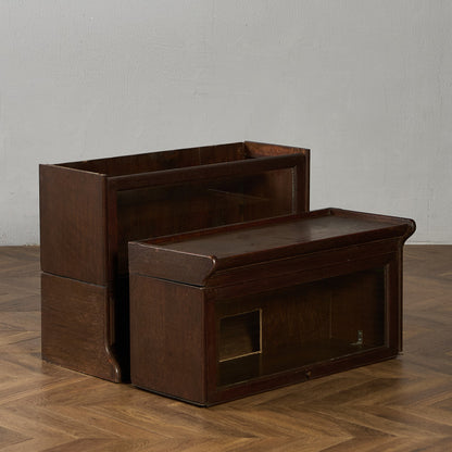 英国 アンティーク スタッキングブックケース 食器棚