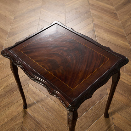 英国 クラシック ガラストップ ネストテーブル