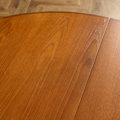 エクステンション ラウンド ダイニングテーブル 天板再塗装済み