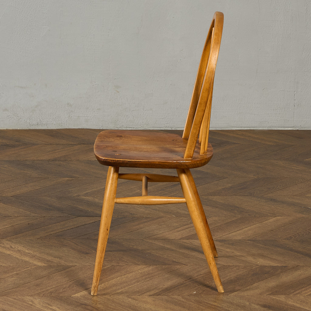 ヴィンテージ 4本 スポーク フープバックチェア ラウンドゴールドラベル