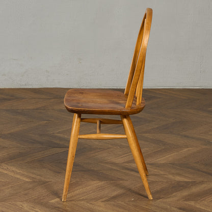 ヴィンテージ 4本 スポーク フープバックチェア ラウンドゴールドラベル