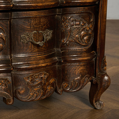 英国 クラシック オーク 3段 チェスト