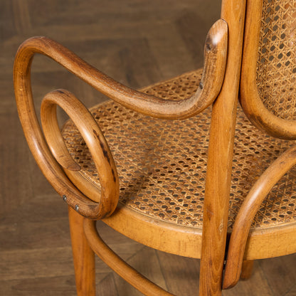 籐張り ベントウッドアームチェア (207) ダイニングチェア