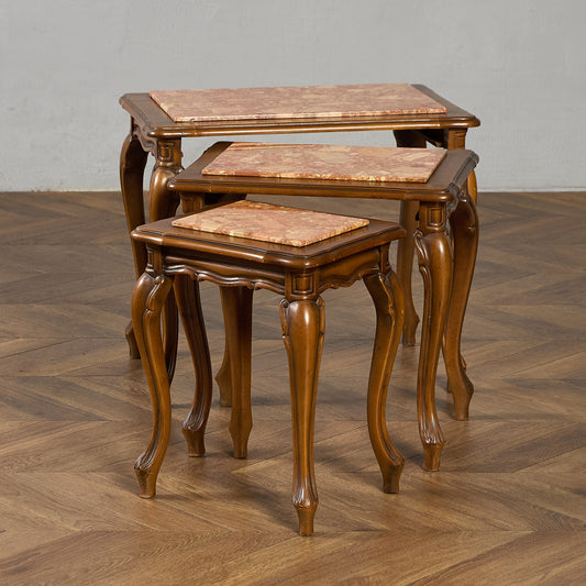 英国 クラシック 大理石 ネストテーブル #96617