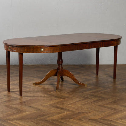 英国 クラシック エクステンション ラウンド ロング ダイニングテーブル