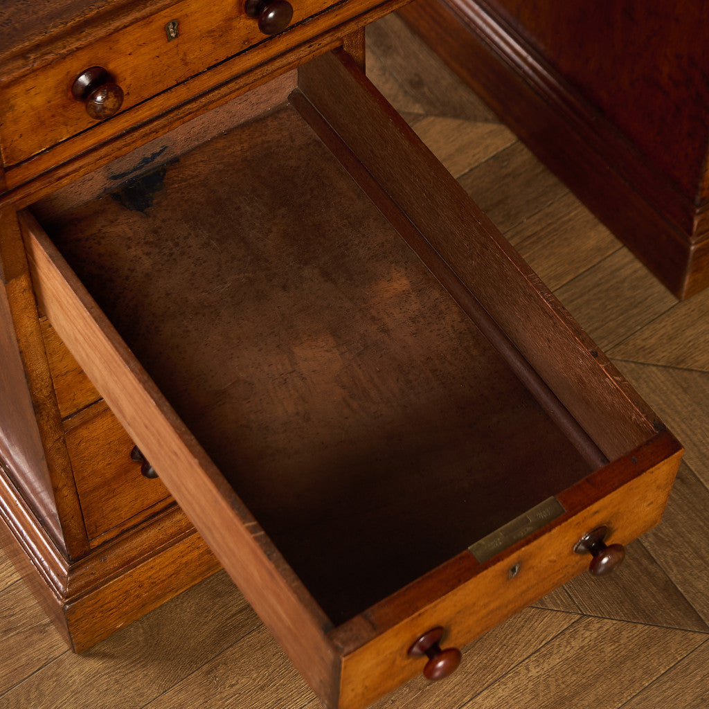 英国 アンティーク 両袖 デスク