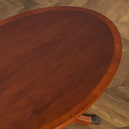 英国 クラシック イチイ材 オーバル センターテーブル