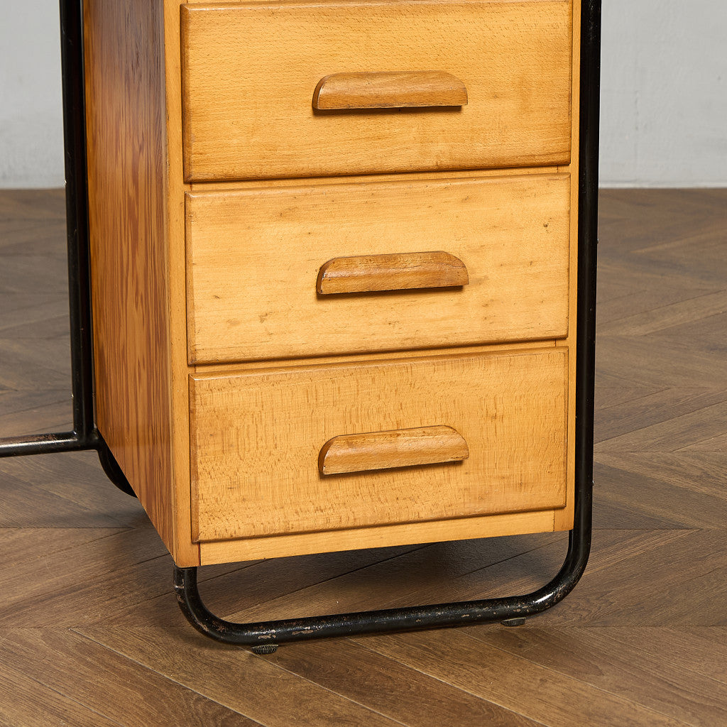 オランダヴィンテージ 片袖デスク